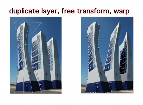 Creation of three towers: Step 4